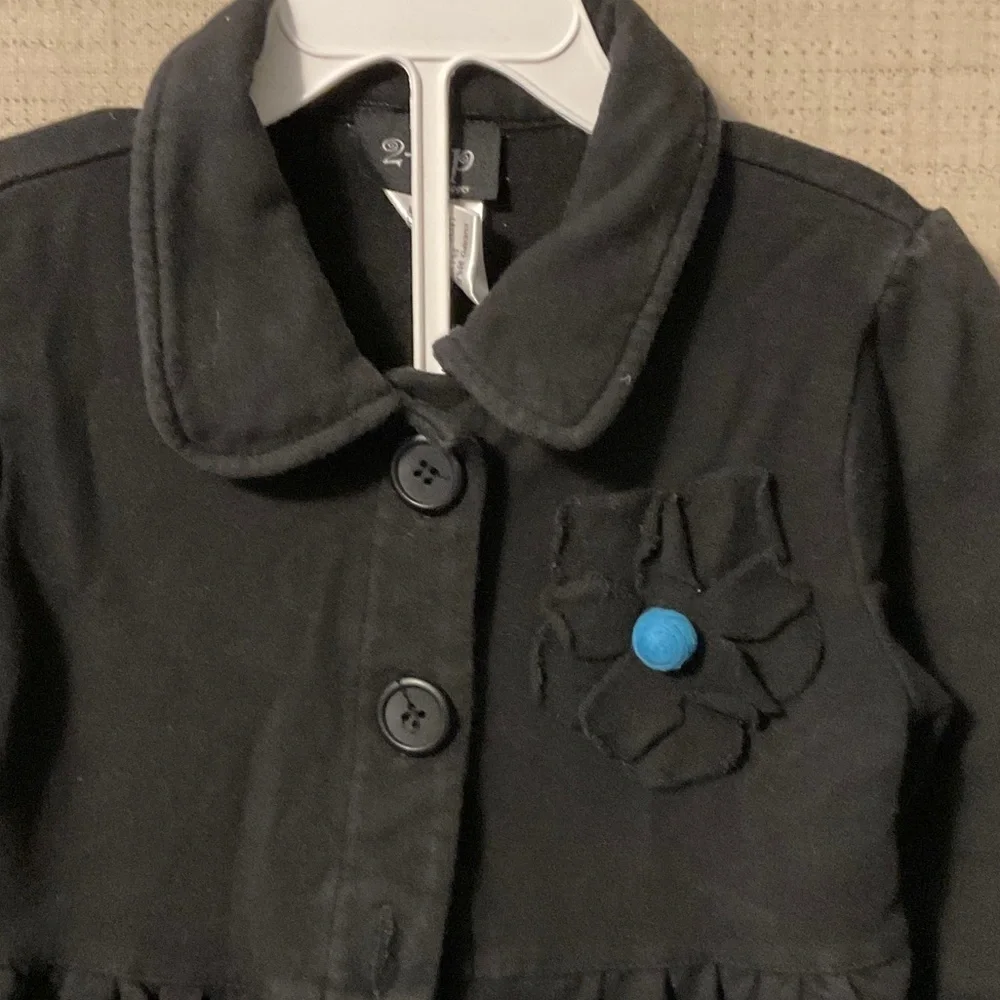 Charming Black Kids Pea Coat